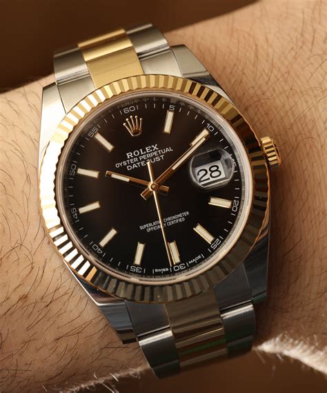 rolex datejust 41 two tone black dial|rolex datejust 41 price.